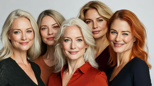 The diverse group of women in the portrait showcased a wide range of skin tones and features, with each woman exuding a sense of confidence and natural beauty