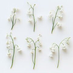 floral and leafy illustrator elements for card, wallpaper.