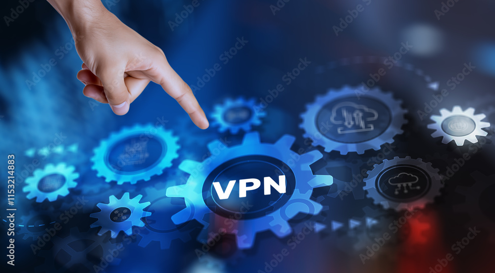Aufkleber vpn secure connection. virtual private network technology encrypted tunnel