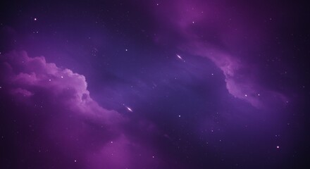 Naklejka premium Abstract Purple Cosmic Nebula Background