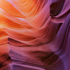 abstract waves background in famous antelope canyon near page
