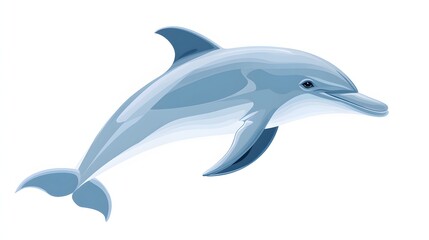 Obraz premium A Blue Dolphin Leaps Gracefully Through The Water