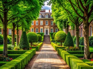 Majestic Tree-Lined Driveway to Historic Georgian Hall, Annapolis, Maryland