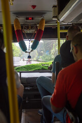 Internal View Of A Indian Bus In India