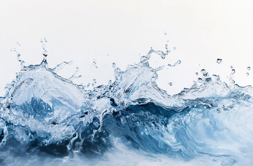 photograph of a water element in a perfect spherical shape, isolated on a white background. Professionally captured with intricate details, clean focus, and no text within the splash