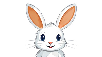 Obraz premium Simple cartoon Easter bunny, abstract illustration