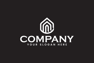 letter A  triple with arcs, vault shape modern logo design. minimalist building, church, chapel with letter A logo design set. for architecture, real estate and construction business company