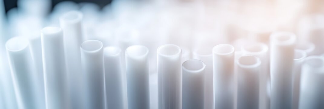 Innovative Low-Orbit Engineering Plastics: Abstract 8K Visualization of Advanced Materials Research. High-quality close-up of futuristic components with minimalist grid background. AI-generated design