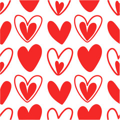 red heart icon love shape symbol  pattern illustration isolated on transparent png background for valentine day, marriage anniversary