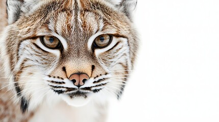 Eurasian Lynx Close Up Portrait Showing Fur and Eyes
