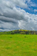 Obraz premium Stormy skies over the rural countryside