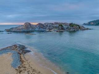 Cloud-covered sunrise over Guerilla Bay