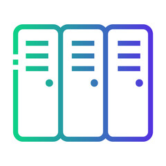 locker room Line Gradient Icon
