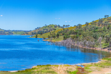 Summertime at Windamere Dam or Lake Windameere in Cudgegong close to Mudgee in the Central West of NSW, Australia.