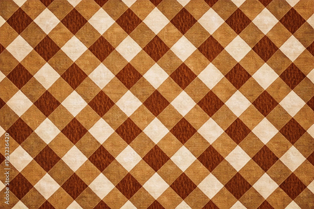 Poster minimalist brown argyle gingham pattern web banner background texture