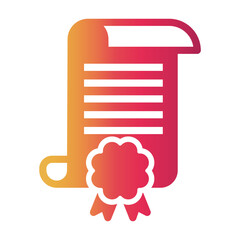 certificate Gradient icon