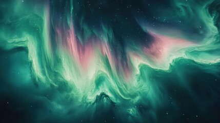 Fototapeta premium Witnessing cosmic swirls: a nebula's ethereal dance in space
