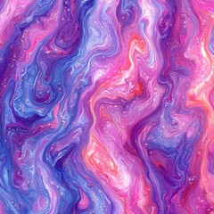 Fototapeta premium A vibrant abstract swirl of blues, purples, and pinks creates a mesmerizing pattern reminiscent of cosmic beauty.