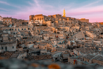 Fototapeta premium Ancient City of Matera in Basilikata, Southern Italy. Matera is considered one of the oldest cities in the world.