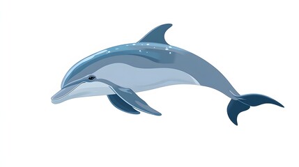 A graceful dolphin leaps through the ocean water