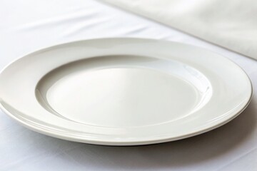 Minimalist White Plate on White Background - Long Exposure Photography