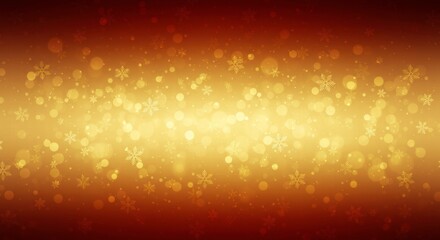 Golden Festive Glow:  A shimmering, warm background perfect for winter holidays, featuring a blend of gold and red hues with delicate snowflakes for a touch of magic.  