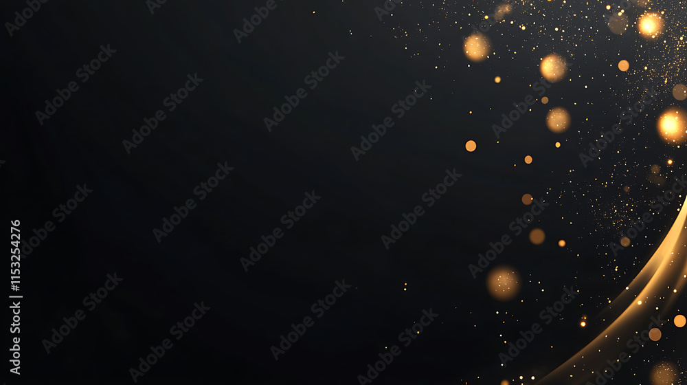 Poster romantic bokeh sparkle effect studio digital artwork dark environment close-up view enchanting conce