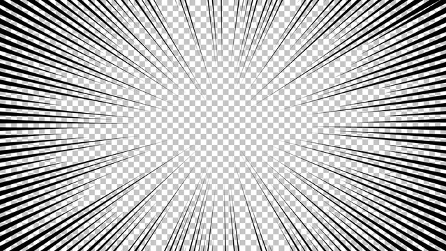 Black comic book transparent background