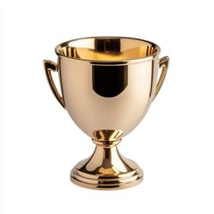 Elegant golden trophy with shiny finish for award ceremonies and sports competitions