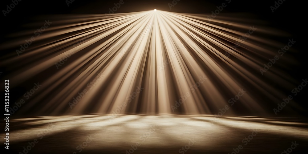 Aufkleber a dramatic display of light beams radiating from a central point, creating an atmospheric and theatr