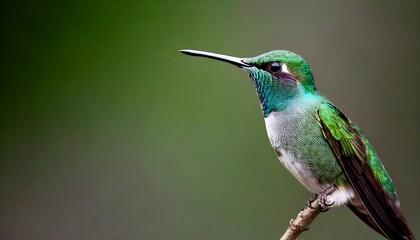 Obraz premium Beautiful hummingbird in flight and colorful feathers and perched in vibrant nature