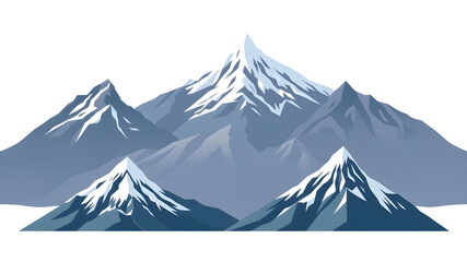 Fototapeta premium Mountain landscape vector illustration. Generative AI