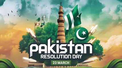 A Banner Pakistan Resolution Day 23rd March