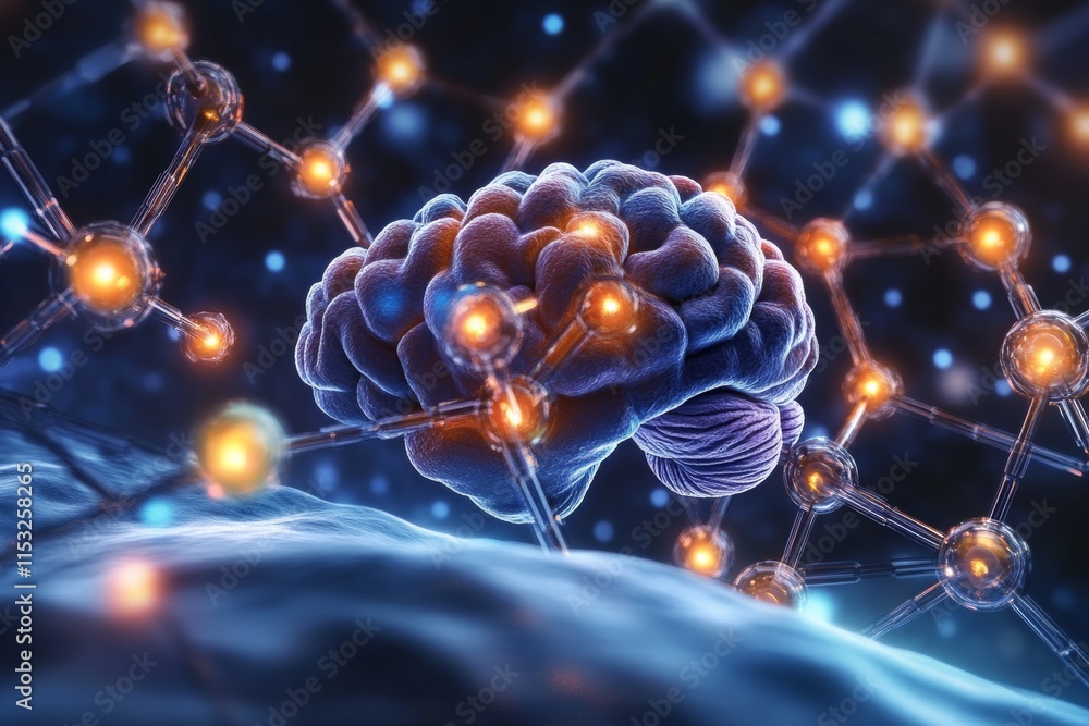 Poster the intricate neural network: a 3d visualization of the human brain and its complex connections