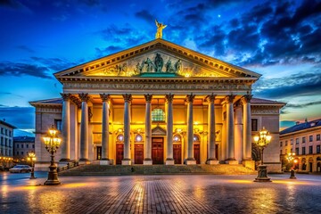 Munich State Opera House at Night - Bavarian Architecture, Germany