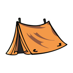 camp stay tent vector illustration camping theme