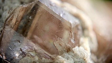 macro photo of a crystal of the rare mineral phenacite 2