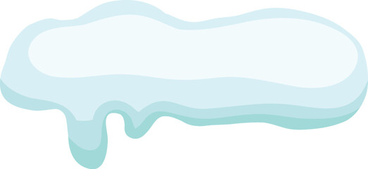 Snow cap. Snowballs and snow drifts winter decoration snowy elements. Christmas cartoon vector isolated icon