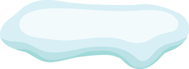 Snow cap. Snowballs and snow drifts winter decoration snowy elements. Christmas cartoon vector isolated icon