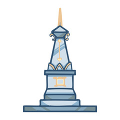 tugu jogja vector illustration landmark theme