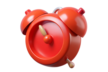 3D Alarm Clock with Transparent Background 