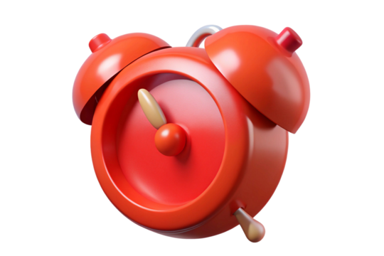 3D Alarm Clock with Transparent Background 