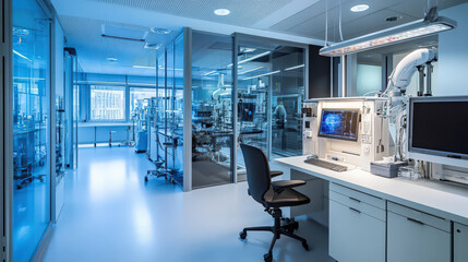 Modern medical laboratory sterile environment cutting edge technology