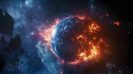 Burning Planet: A Cosmic Inferno