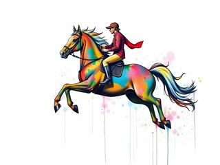 Horse graffiti and  illustration  