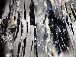 Macro photograph of smoky quartz, marion, black quartz 3