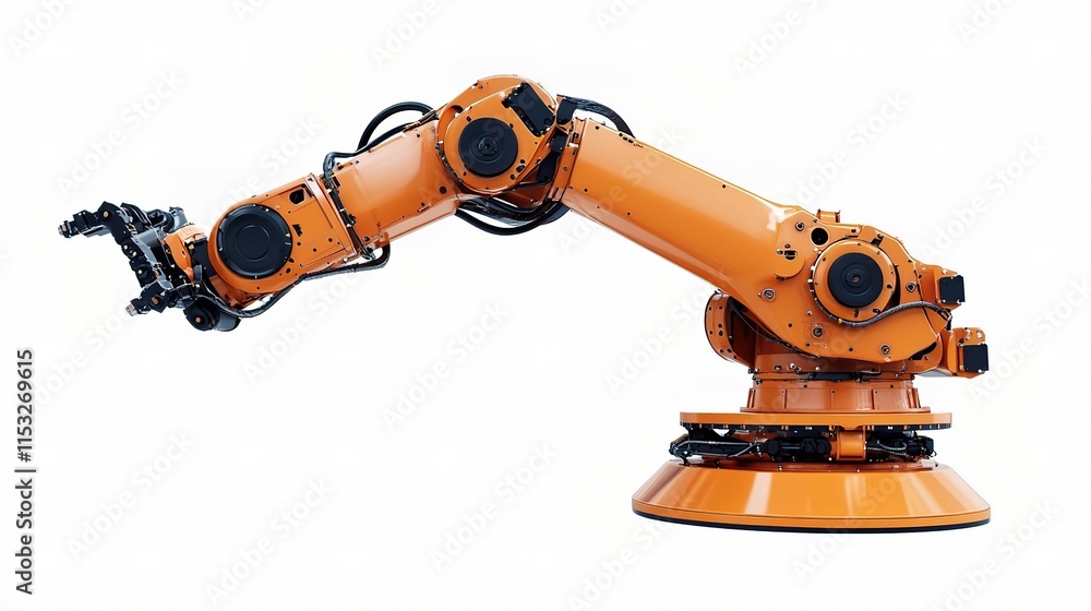 Poster advanced automation robot arm working in intelligent environment