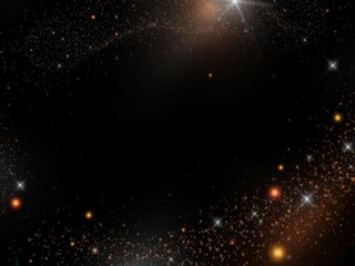 Stunning Cosmic Background Filled with Stars, Glimmering Lights, and Ethereal Celestial Bodies in a Dark Vast Universe for Sci-Fi and Space Illustrations