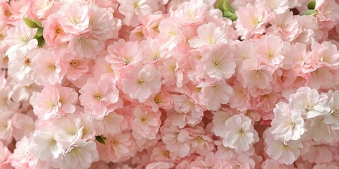 Lush and vibrant double flowered cherry blossoms in light pink are showcased in full bloom, creating a stunning visual display of nature s beauty with delicate light pink flowers.