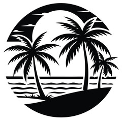 Sunset background vector illustration.